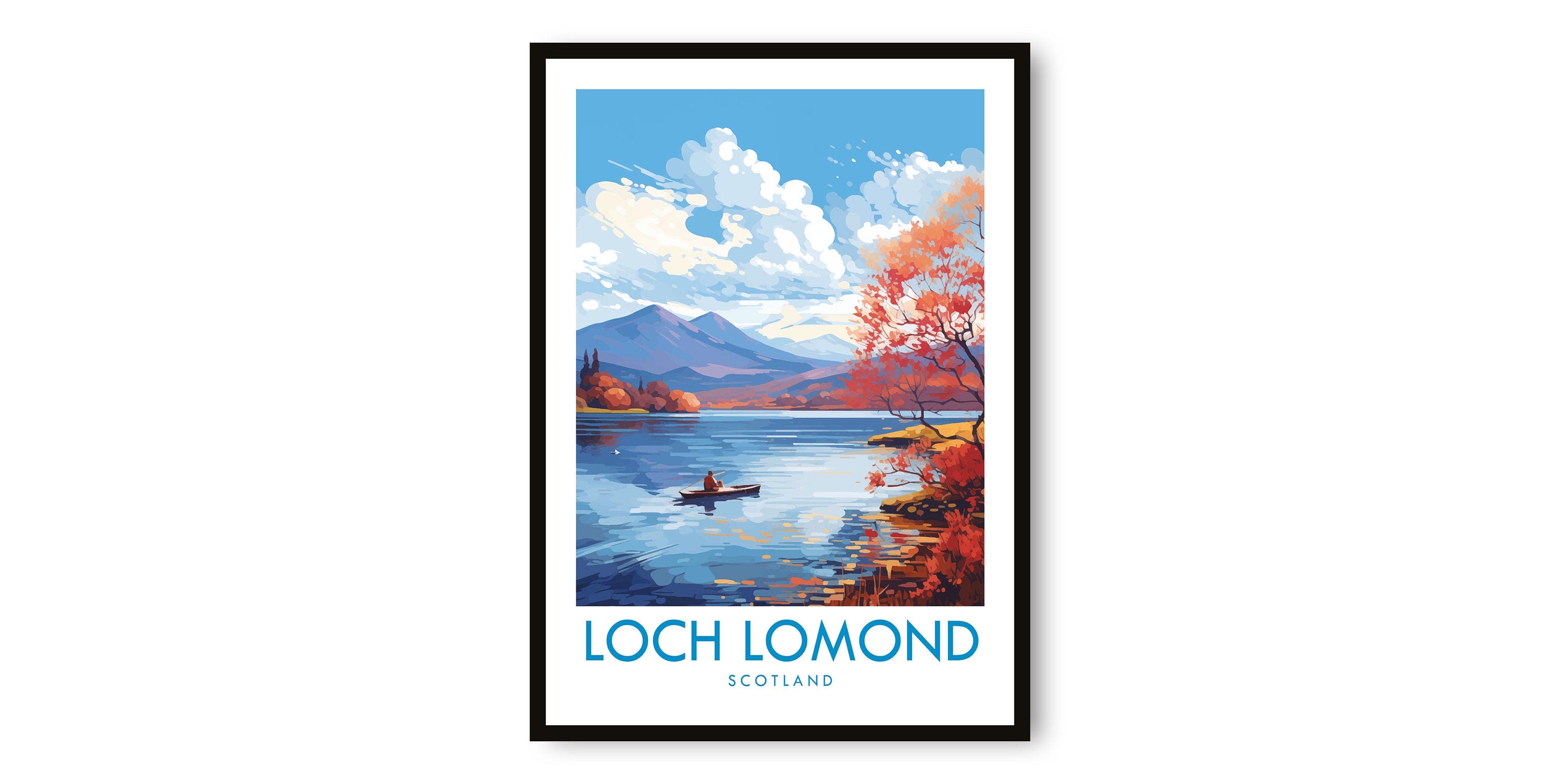 Loch Lomond Travel Print, Loch Lomond Travel Poster, Scotland Print, Travel Decor, Popular Print, Birthday Gift, A1/A2/A3/A4/A5