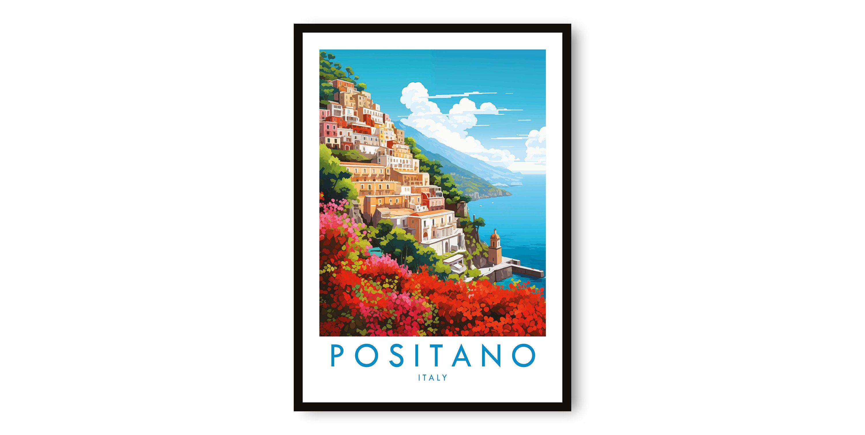 Positano Travel Print, Positano Travel Poster, Italy Print, Travel Decor, Popular Print, Birthday Gift, A1/A2/A3/A4/A5