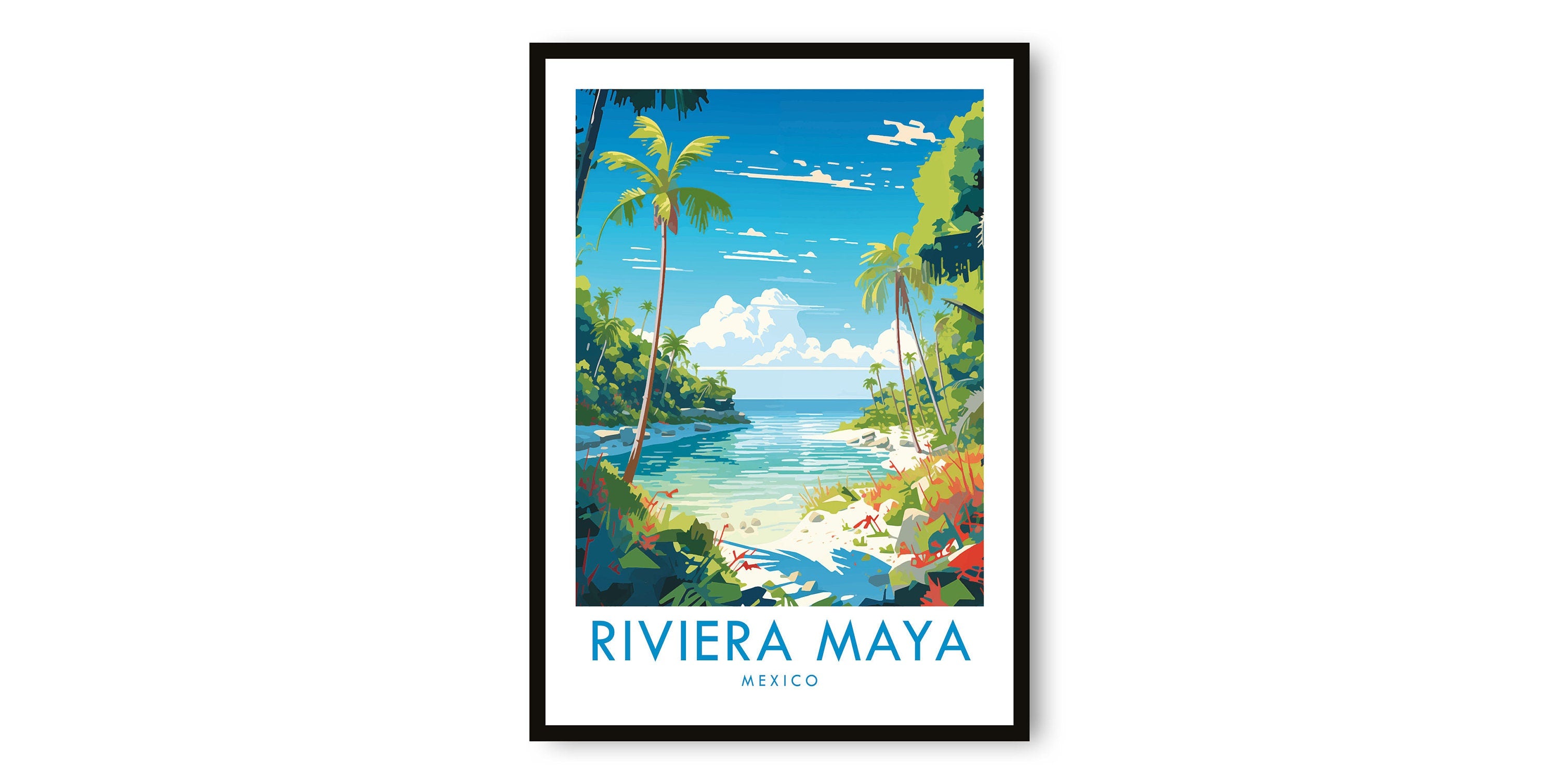 Riviera Maya Travel Print, Riviera Maya Travel Poster, Mexico print, Travel Decor, Popular Print, Birthday Gift, A1/A2/A3/A4/A5