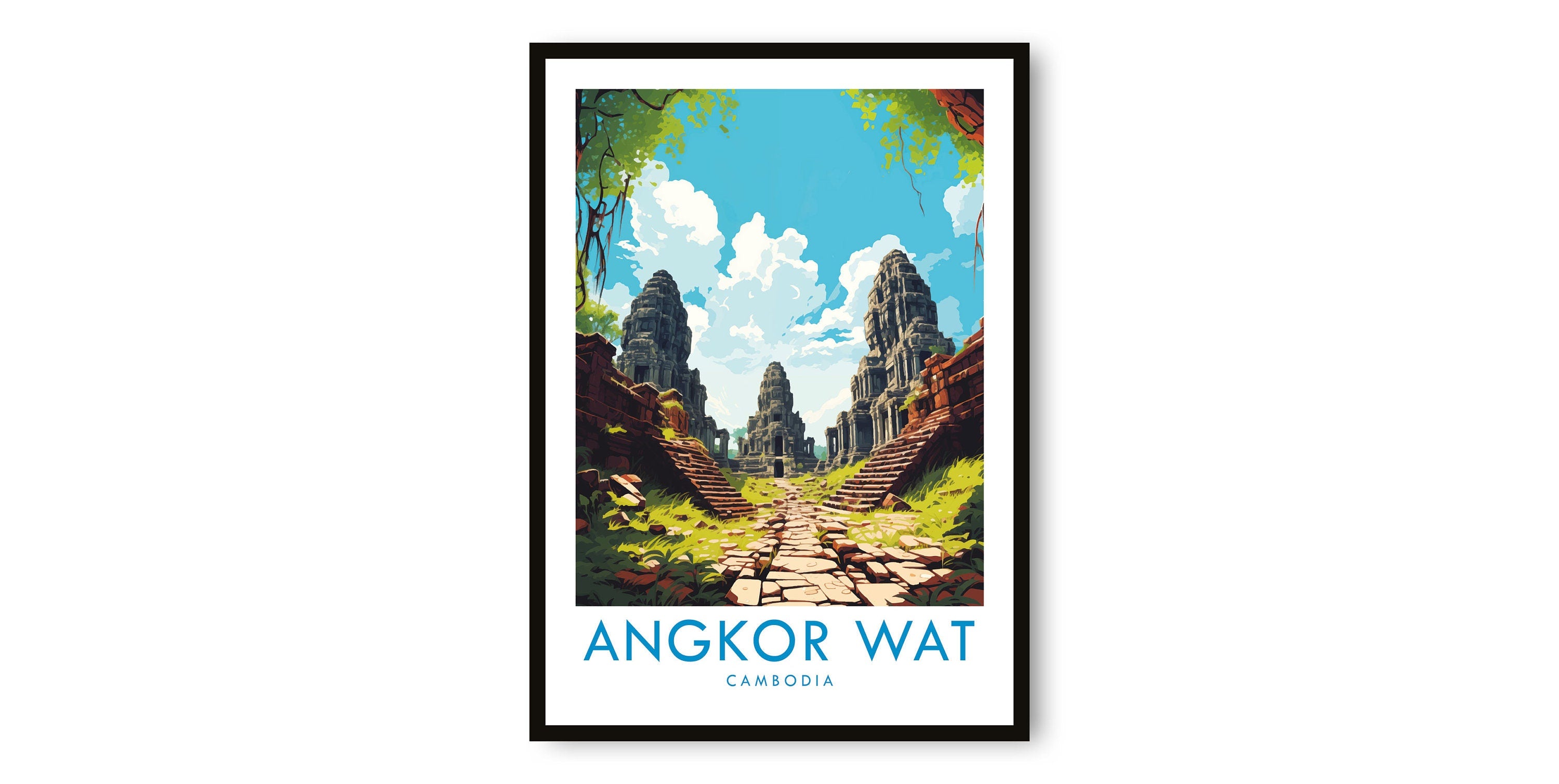 Angkor Wat Travel Print, Angkor Wat Travel Poster, Cambodia Print, Travel Decor, Popular Print, Birthday Gift, A1/A2/A3/A4/A5