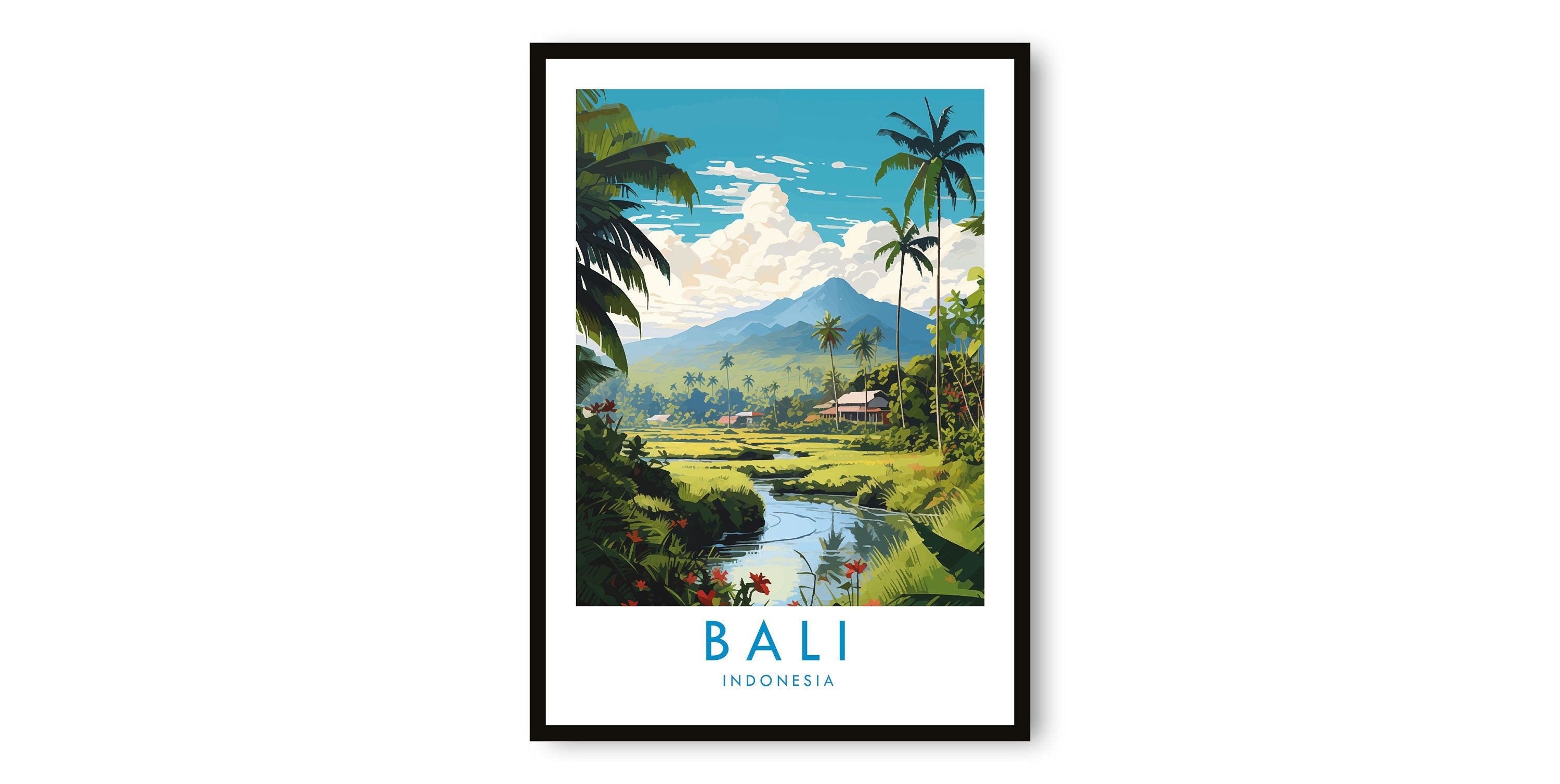 Bali Travel Print, Bali Travel Poster, Indonesia Print, Travel Decor, Popular Print, Birthday Gift, A1/A2/A3/A4/A5