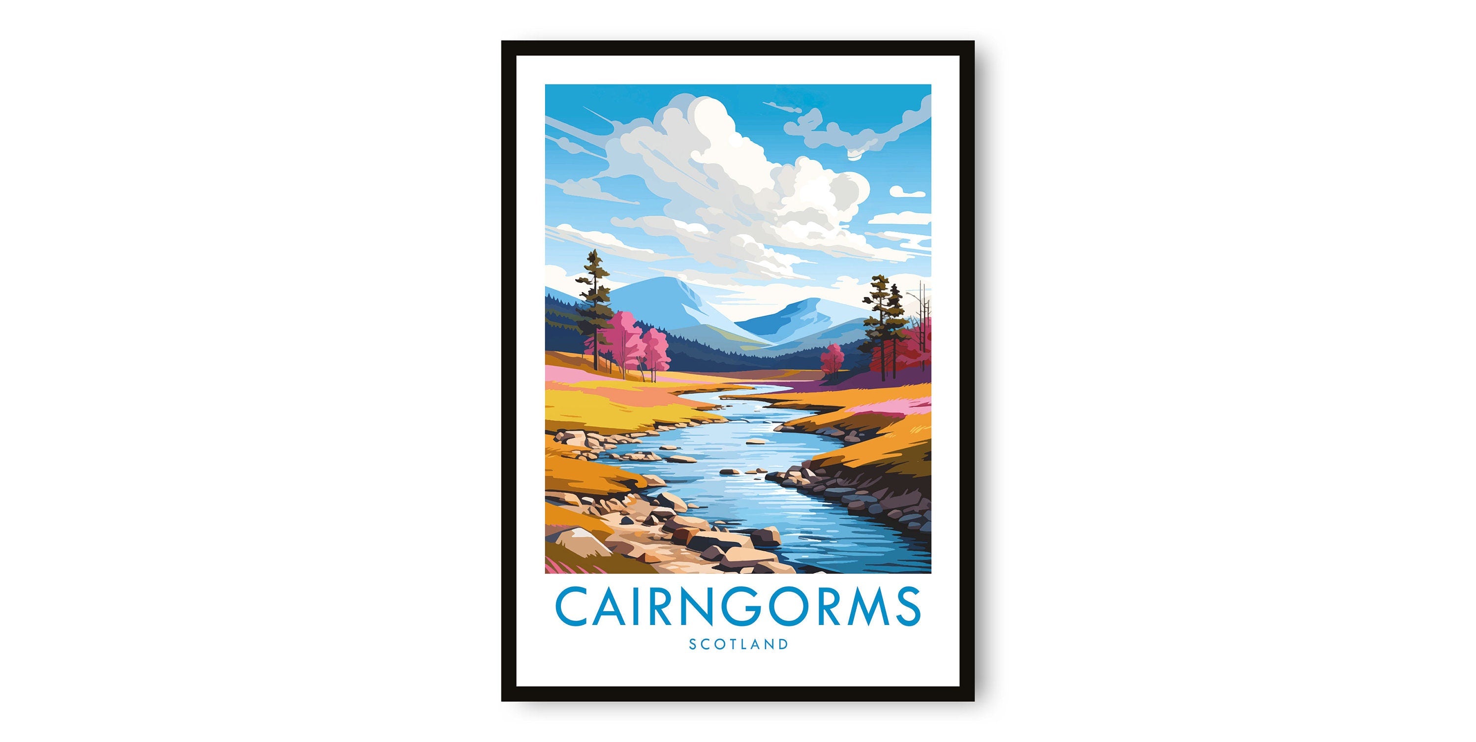 Cairngorms Travel Print, Cairngorms Travel Poster, Scotland Print, Travel Decor, Popular Print, Birthday Gift, A1/A2/A3/A4/A5