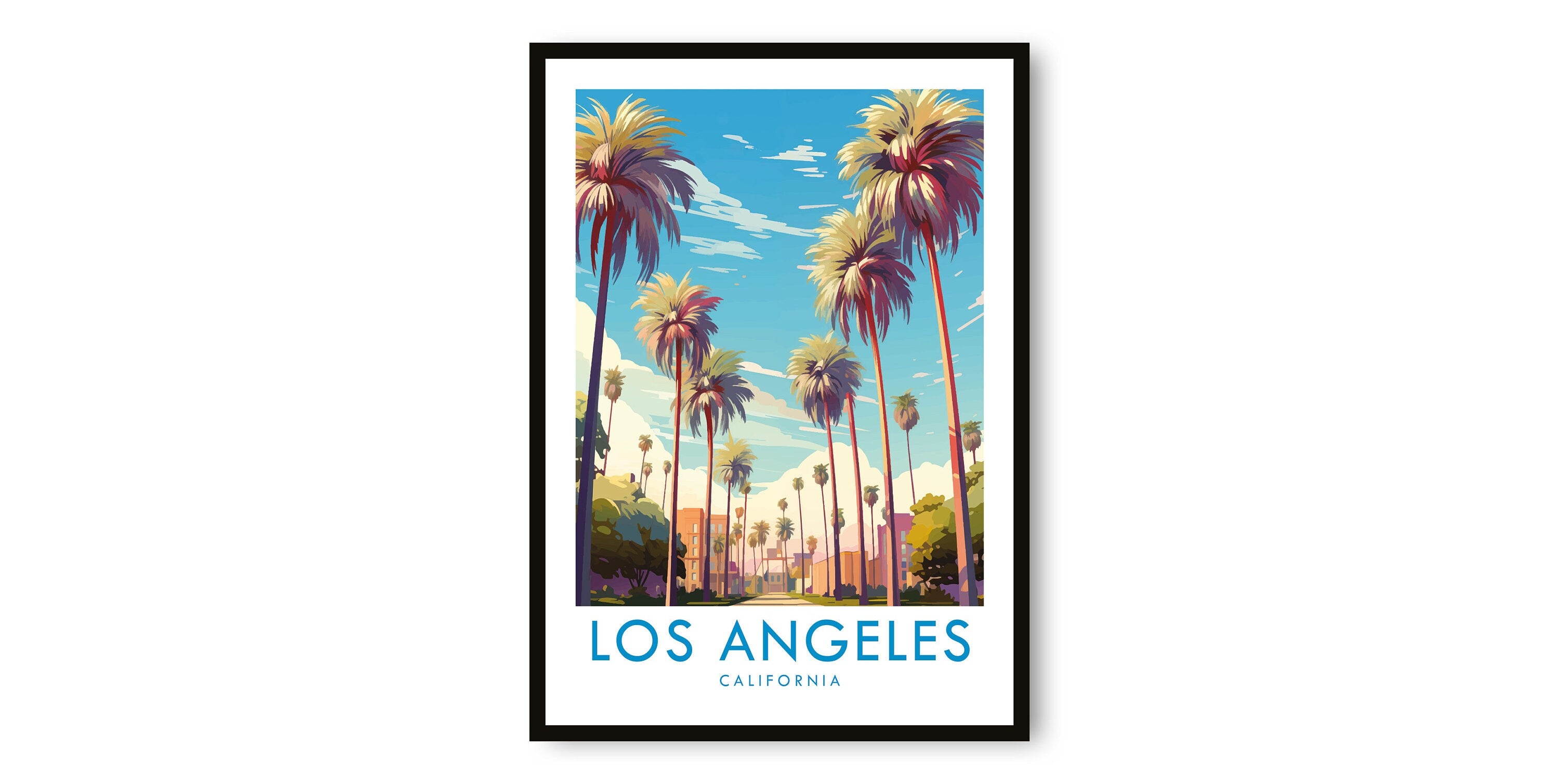 Los Angeles Travel Print, Los Angeles Travel Poster, California print, Travel Decor, Popular Print, Birthday Gift, A1/A2/A3/A4/A5