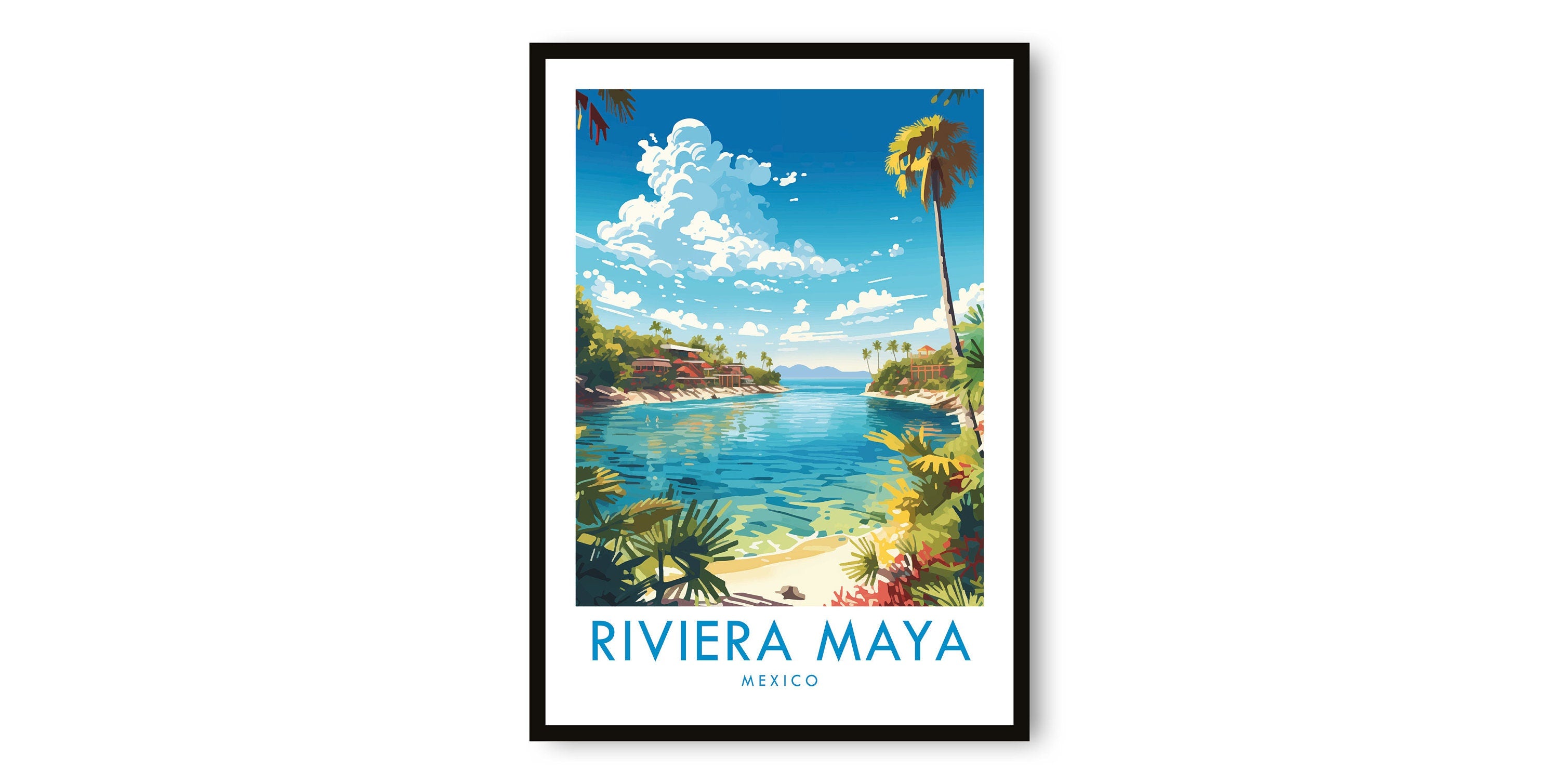 Riviera Maya Travel Print, Riviera Maya Travel Poster, Mexico print, Travel Decor, Popular Print, Birthday Gift, A1/A2/A3/A4/A5