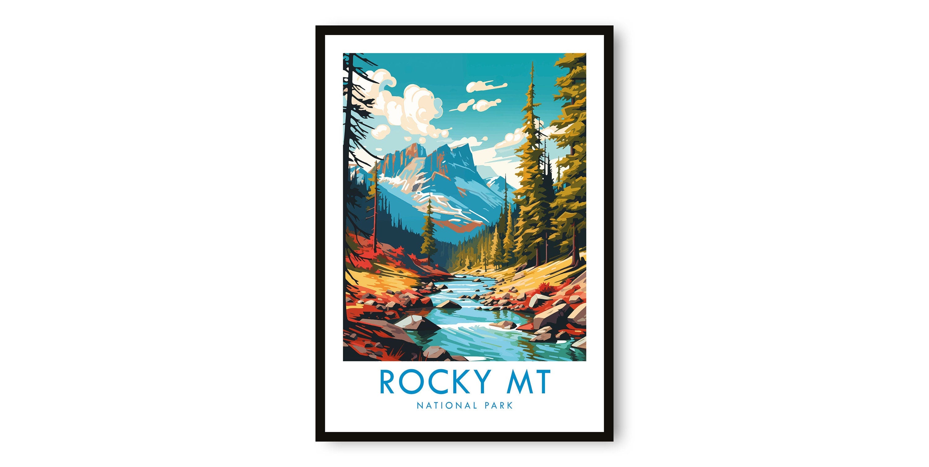 Rocky Mountain National Park Travel Print, Rocky Mountain National Park Travel Poster, Popular Print, Birthday Gift, A1/A2/A3/A4/A5